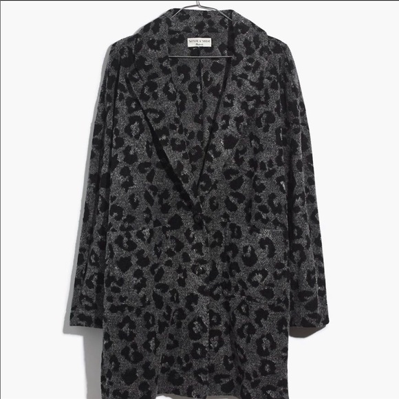 Madewell Jackets & Blazers - NWT Madewell Leopard Print Sweater Coat